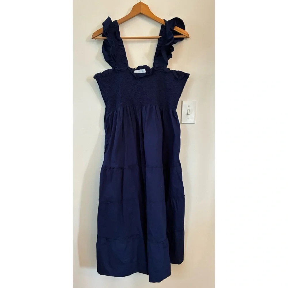 Hill House Home Ellie Nap MIDI Dress in Navy - Picture 10 of 14